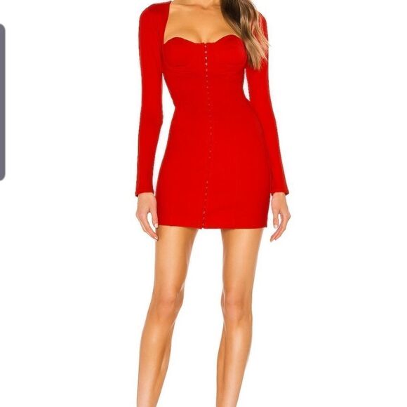 NBD Robbie red orange dress Sz small - Picture 1 of 5